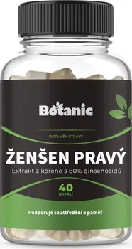 Přípravek na podporu paměti a spánku Botanic Ženšen pravý 40 cps.