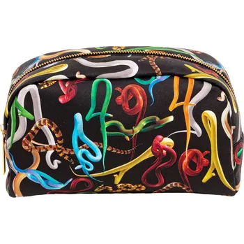 Kosmetická taška Kosmetická taštička TOILETPAPER SNAKES Seletti 23 x 13 cm černá