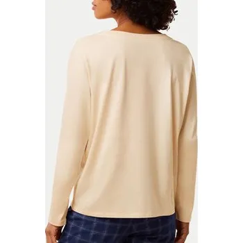 Dámské pyžamo Triumph Pyžamový top 10221070 Béžová Regular Fit 40