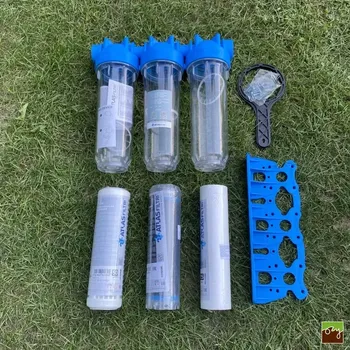 vodní filtr Atlas Filtri Set 10" filtru SENIOR TRIO 1" na nečistoty, zápach a chuť