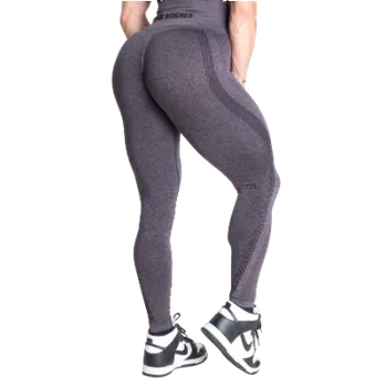 Dámské legíny Better Bodies CURVE SCRUNCH LEGGINGS BLACK MELANGE – legíny Better Bodies černé melanž Velikost: XS