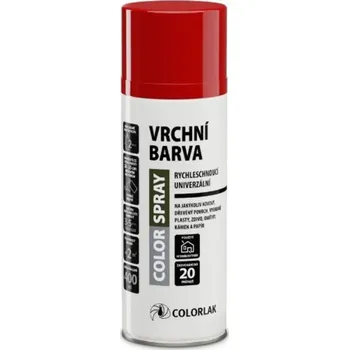 Barva ve spreji Colorlak Sprej Color, vrchní barva RAL3000 červená lesklá, 400 ml