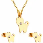 B-TOP Pozlacená souprava z nerezové oceli Kočka