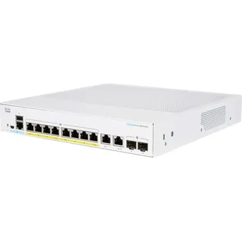 Síťový prvek Cisco switch CBS350-8P-2G-EU (8xGbE,2xGbE/SFP combo,8xPoE+,67W,fanless) - REFRESH