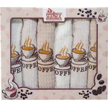 Stanex Coffee dárkový set - vaflové utěrky 6ks rozměr: 50 x 70 cm