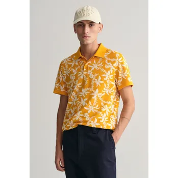 Pánská košile POLOKOŠILE GANT PALM LEI PRINT SS POLO MEDAL YELLOW
