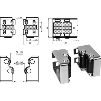 příslušenství k bráně PADDOCK 4 - horní koncový doraz CAIS pro posuvnou bránu