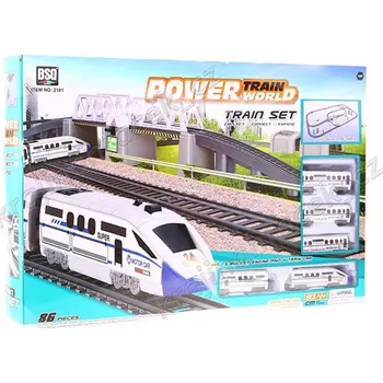 Vláček a vláčkodráha RKToys Vlak pendolíno na baterie velká sada pohyblivý most