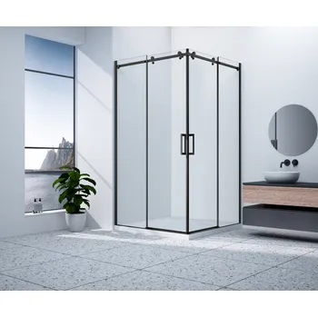 GELCO DRAGON BLACK čtvercový sprchový kout 1000x1000 mm, čiré sklo, GD4210B-GD4210B