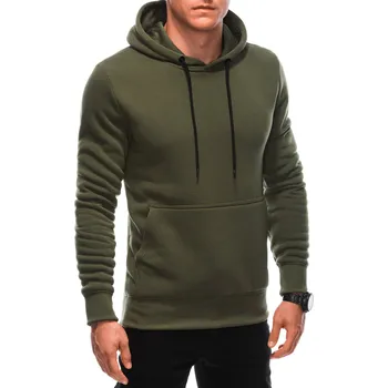 Pánská mikina Edoti Pánská mikina s kapucí Leafsplash olivová S