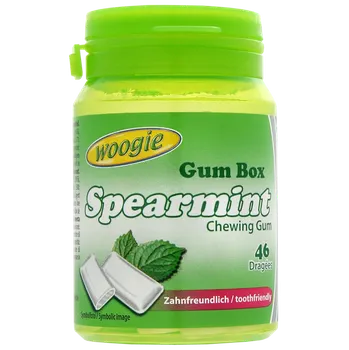 Bonbon Žvýkačky spearmint bez cukru, dóza 46 ks [Woogie, 64,4 g]