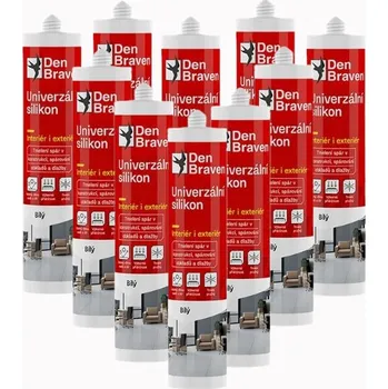 Tmel 12x Univerzální silikon 280 ml bílá Den Braven