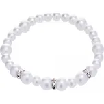 Preciosa Perlový náramek Silky Pearl s voskovými perlemi Preciosa, bílý mat