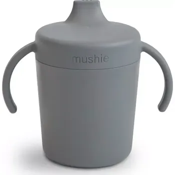 dětská jídelní sada MUSHIE tréninkový pohárek Smoke 230ml