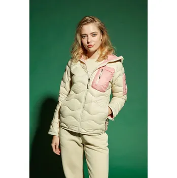 BUNDA PEAK PERFORMANCE W HELIUM UTILITY DOWN HOOD JACKET SAND FOG