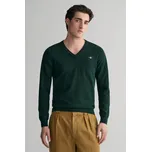 SVETR GANT CLASSIC COTTON V-NECK TARTAN GREEN