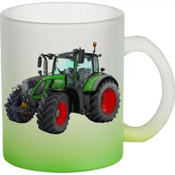 Fendt skleněný hrnek traktor (hrneček s traktorem matné sklo )