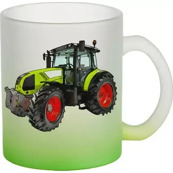 Claas Arion 400 skleněný hrnek traktor (hrneček s traktorem matné sklo )