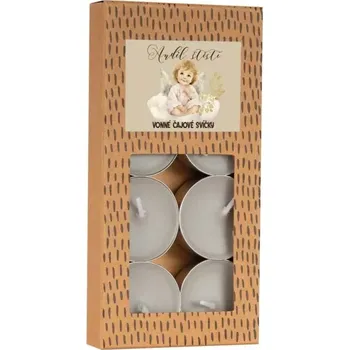 Svíčka Čajové svíčky 8ks - Anděl štěstí