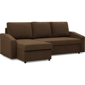 Obývací pokoj Rohová rozkládací sedací souprava NEO - zkosený bok - model 2 Hnědá