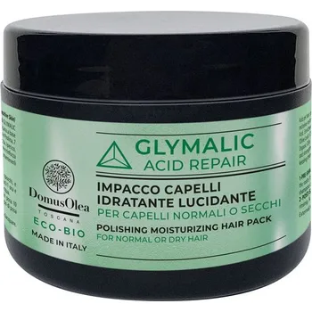 Vlasová regenerace Domus Olea Toscana Impacco Capelli Idratante Lucidante – Glymalic Acid Repair | Hydratační a rozjasňující maska na vlasy 250 ml