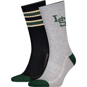 Pánské ponožky LEVI'S® VYSOKÉ PONOŽKY LO-FI PREP SPORT 2P, -GREEN COMBO 43/46