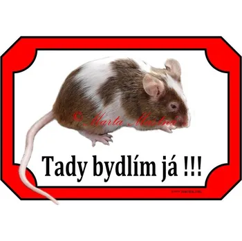 Cedulka potkan, myš - Bez samolepicí vrstvy