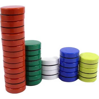 Dekorativní magnet Magnety kulaté 20mm/10ks - žluté