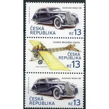 Poštovní známka Česká pošta (2015) č. 838 - 839 ** - Česká republika - historické auto + letadlo (6)