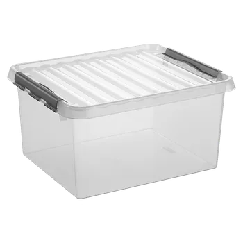 Úložný box Box s víkem Q-Line, 50 × 40 × 26 cm, 36 l, transparentní 78500609