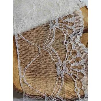 Krajka Silonová krajka šíře 12 cm barva smetanová