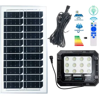 Aerbes LED Cree reflektor 50 W - Solární panel - venkovní - vodě odolný