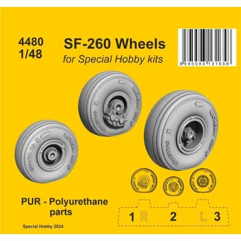Plastikový model 1/48 SF-260 wheels (SP.HOBBY)