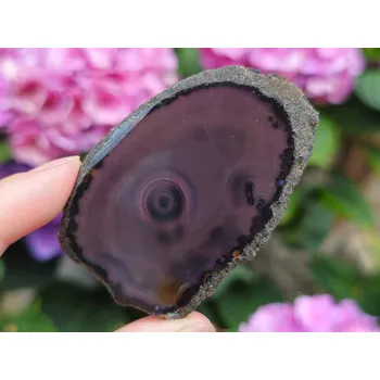 Přírodní kámen Achát plátek tmavý Brazílie (26g)