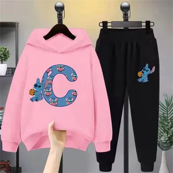 Pohodlná tepláková souprava s písmenkem z ABECEDY - Lilo & Stitch Varianta: písmeno C, Velikost: 130