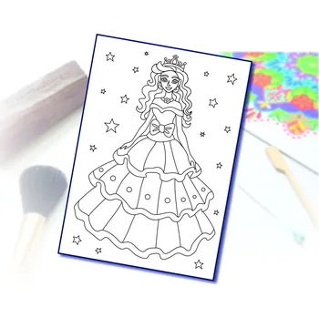 Radost v písku Šablona na pískování princezna ve hvězdách Varianta: A4 (210 × 297 mm)