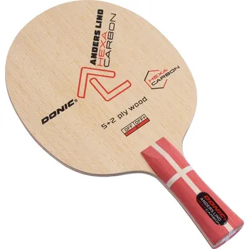 Pingpongová pálka Dřevo DONIC Anders Lind Hexa Carbon rovné (ST)