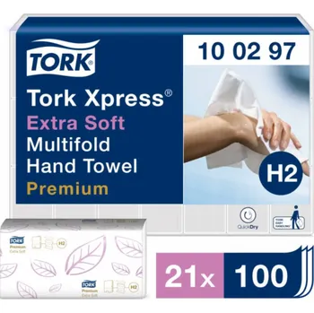 Papírový ručník Sponky Tork Xpress - Extra měkký čtyřpanelový ručník - Premium