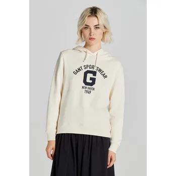 Dámská mikina MIKINA GANT REG LOGO HOODIE CREAM