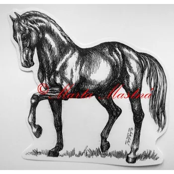 Samolepka Lady Killer, kůň teplokrevník, koně - archiv c259 - Malá - přibližně jako pohlednice