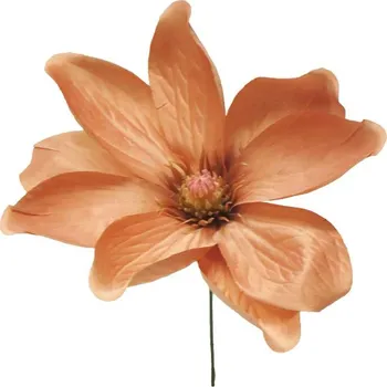 umělá květina umělá květlina, Magnolie - magnolia ojíněná starorůžová V28 cm