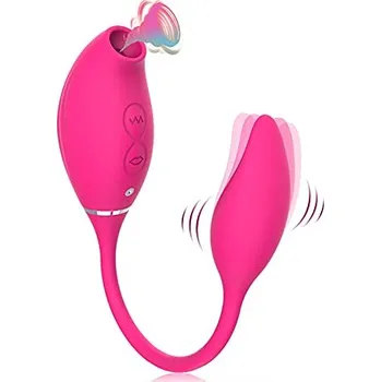 Vibrátor SuperLove Dual Bliss Sucking & Vibrating Egg Pink