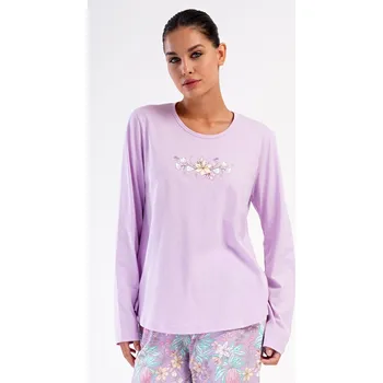 Dámské pyžamo Vienetta Dámské pyžamo dlouhé Marie Barva: Fialová, Velikost: 4XL