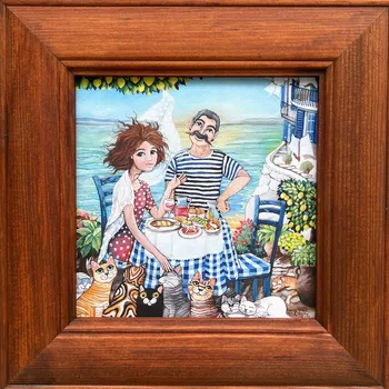 Zahradní dekorace Zuzana Honsová Vzpomínka na Krétu 23 x 23 cm