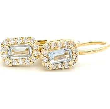 Náušnice B&B Goldinvestic Zlaté náušnice s topazem 1,90g Žlutá