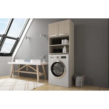 Koupelnový nábytek Koupelnová skříňka nad pračku ADRIENNA - dub sonoma