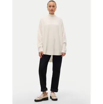 Dámský svetr Vero Moda Svetr Plaza 10290784 Béžová Loose Fit M