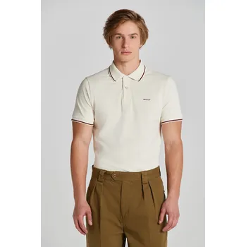 Pánská košile POLOKOŠILE GANT TIPPING SS PIQUE RUGGER CREAM