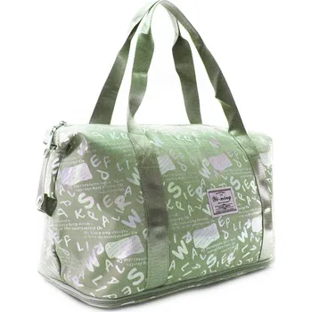Cestovní taška Světle zelená variabilní cestovní taška s potiskem Aune