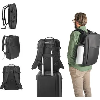 batoh na notebook DALLAS. Cestovní batoh z recyklovaného 600D polyesteru s vysokou hustotou pro 17.3" notebook, Firemní dárkové předměty s vlastním potiskem